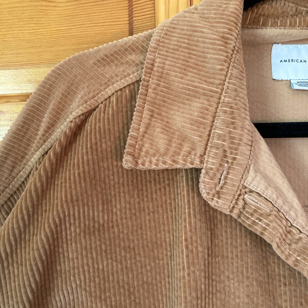 Corduroy cropped button up